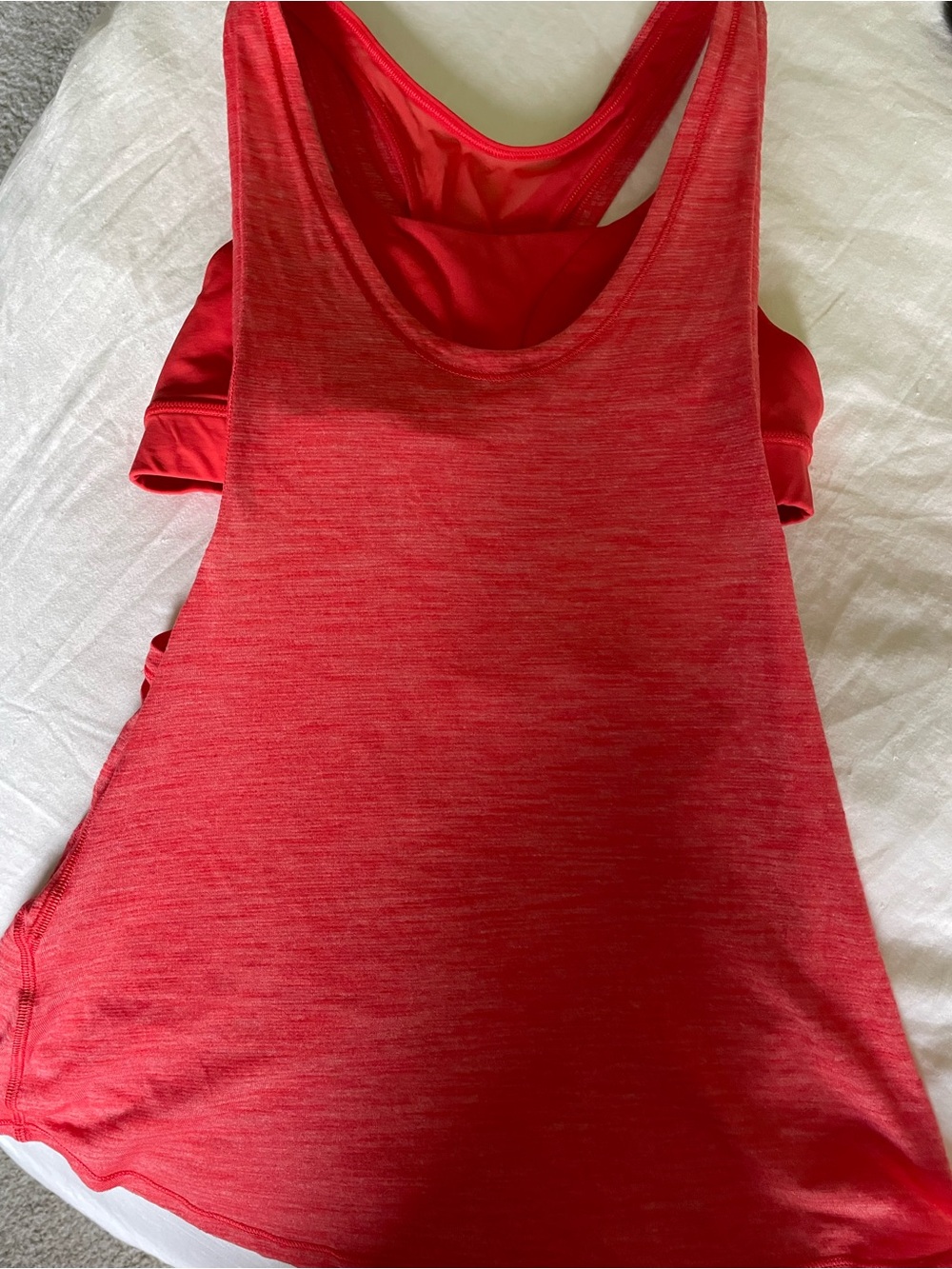 lululemon athletica Heathered Red Racerback Tank
